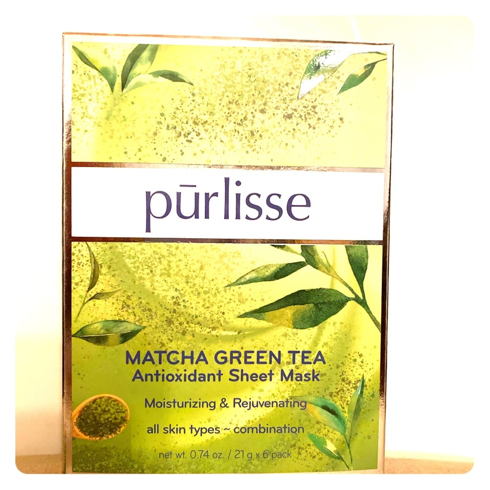 Purlisse Matcha Green Tea Sheet Mask - 6 pack